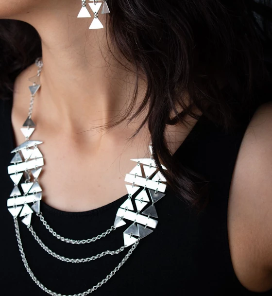 Silver Drape Necklace