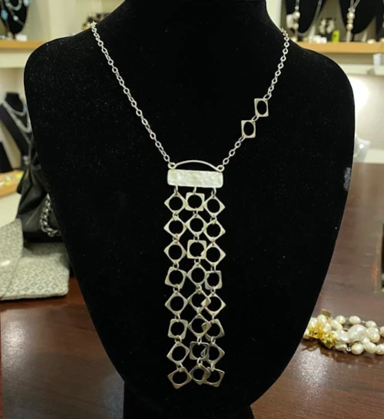 Geo Chic Long Necklace